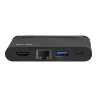 StarTech.com USB C Multiport Adapter, USB-C Travel Mini Dock to 4K HDMI with 100W PD 3.0 Pass-Through, USB-A USB-C, Gigabit Ethernet, Portable USB 3.0 Type-C Dock with 100W Power Delivery