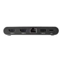 StarTech.com USB C Dock, 4K Dual Monitor HDMI Display, Mini Laptop Docking Station, 100W Power Delivery Passthrough, GbE, 2-Port USB-A Hub, USB Type-C Multiport Adapter,3.3 Cable, Dual 4K