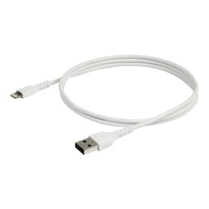 StarTech.com 1m USB-A auf Lightning-Kabel - Hochbelastbare, robuste Aramidfaser - USB Typ-A auf Lightningkabel - Lade-/Synchronisationskabel - Apple MFi-zertifiziert iPad/iPhone 12 - Weiß (RUSBLTMM1M)