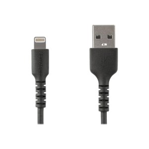 StarTech.com 2m USB-A auf Lightning-Kabel - Hochbelastbare, robuste Aramidfaser - USB Typ-A auf Lightningkabel - Lade-/Synchronisationskabel - Apple MFi-zertifiziert iPad/iPhone 12 - Schwarz (RUSBLTMM2MB)