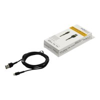 StarTech.com 2m USB-A auf Lightning-Kabel - Hochbelastbare, robuste Aramidfaser - USB Typ-A auf Lightningkabel - Lade-/Synchronisationskabel - Apple MFi-zertifiziert iPad/iPhone 12 - Schwarz (RUSBLTMM2MB)