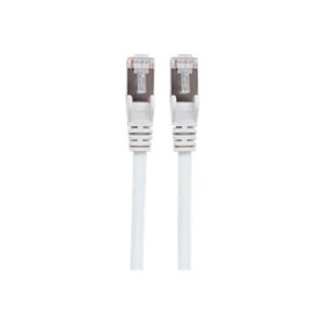 Intellinet Network Patch Cable, Cat6, 2m, White, Copper, S/FTP, LSOH / LSZH, PVC, RJ45, Gold Plated Contacts, Snagless, Booted, Polybag