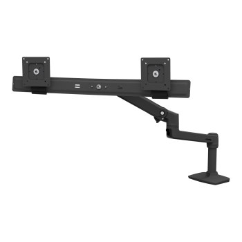 Ergotron LX - Mounting kit (articulating arm, 2 pivots, dual displays bow, base, 2-piece desk clamp, 8" pole, extension)