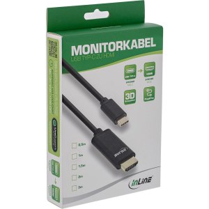 InLine Video- / Audiokabel - USB-C männlich zu HDMI männlich