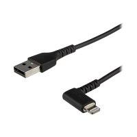 StarTech.com 1m USB-A auf Lightning-Kabel - 90° rechtwinkliges USB Typ-A auf Ladekabel - Synchronisationskabel - Apple MFi-zertifiziert iPad/iPhone 12 - Schwarz (RUSBLTMM1MBR)