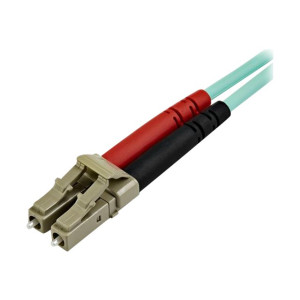 StarTech.com 10 m OM4 LC to LC Multimode Duplex Fiber Optic Patch Cable- Aqua - 50/125 - Fiber Optic Cable - 40/100Gb - LSZH (450FBLCLC10)