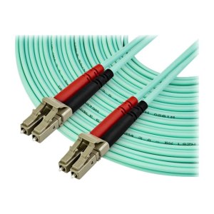 StarTech.com 10 m OM4 LC to LC Multimode Duplex Fiber Optic Patch Cable- Aqua - 50/125 - Fiber Optic Cable - 40/100Gb - LSZH (450FBLCLC10)