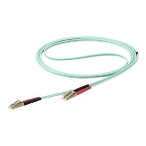 StarTech.com 10 m OM4 LC to LC Multimode Duplex Fiber Optic Patch Cable- Aqua - 50/125 - Fiber Optic Cable - 40/100Gb - LSZH (450FBLCLC10)