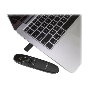 StarTech.com Drahtlose Präsentationsfernbedienung mit grünem Laserpointer - 27 m - Clicker für Mac und Windows (PRESREMOTEG)