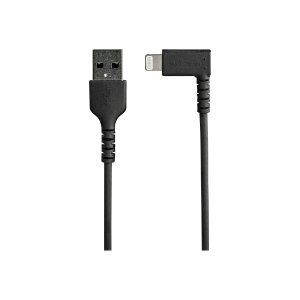 StarTech.com 2m USB-A auf Lightning-Kabel - 90° rechtwinkliges USB Typ-A auf Ladekabel - Synchronisationskabel - Apple MFi-zertifiziert iPad/iPhone 12 - Schwarz (RUSBLTMM2MBR)