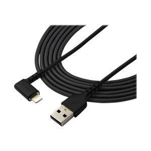 StarTech.com 2m USB-A auf Lightning-Kabel - 90° rechtwinkliges USB Typ-A auf Ladekabel - Synchronisationskabel - Apple MFi-zertifiziert iPad/iPhone 12 - Schwarz (RUSBLTMM2MBR)