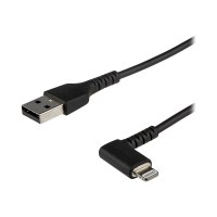 StarTech.com 2m USB-A auf Lightning-Kabel - 90° rechtwinkliges USB Typ-A auf Ladekabel - Synchronisationskabel - Apple MFi-zertifiziert iPad/iPhone 12 - Schwarz (RUSBLTMM2MBR)