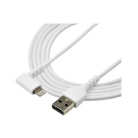 StarTech.com 2m USB-A auf Lightning-Kabel - 90° rechtwinkliges USB Typ-A auf Ladekabel - Synchronisationskabel - Apple MFi-zertifiziert iPad/iPhone 12 - Weiß (RUSBLTMM2MWR)
