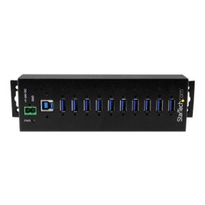 StarTech.com 10 Port USB Hub with Power Adapter, Surge...