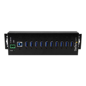 StarTech.com 10 Port USB Hub with Power Adapter, Surge...