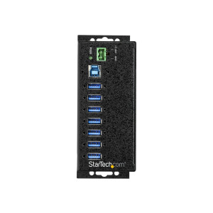 StarTech.com HB30A7AME USB 3.0 Hub (7-Port, Din-Rail,  Industrielle Anwendung, externes Netzteil, Uberspannungsschutz, ESD, 350 W, 15 kV)