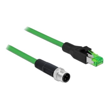 Delock 85438 - 2 m - M12 - RJ-45 - Verde