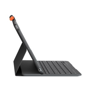 Logitech Slim Folio - Tastatur und Foliohülle - Bluetooth - QWERTZ - Schweiz - Graphite - für Apple 10.2-inch iPad (7. Generation, 8. Generation, 9. Generation)