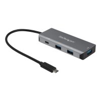 StarTech.com Hub USB-C a 4 porte con Power Delivery- 10 Gbps - 3 USB-A e 1 USB-C - USB 3.2 Gen 2 (3.1 Gen 2) Type-C - USB 3.2 Gen 2 (3.1 Gen 2) Type-A - USB 3.2 Gen 2 (3.1 Gen 2) Type-C - 10000 Mbit/s - Nero - Grigio - Alluminio - Plastica - 85 W