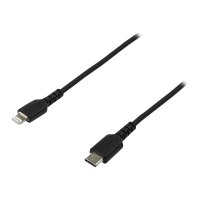 StarTech.com 2m USB-C auf Lightning-Kabel - Hochbelastbare, robuste Aramidfaser - USB Typ-C auf Lightningkabel - Lade-/Synchronisationskabel - Apple MFi-zertifiziert iPad/iPhone 12 - Schwarz (RUSBCLTMM2MB)