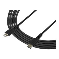 StarTech.com 2m USB-C auf Lightning-Kabel - Hochbelastbare, robuste Aramidfaser - USB Typ-C auf Lightningkabel - Lade-/Synchronisationskabel - Apple MFi-zertifiziert iPad/iPhone 12 - Schwarz (RUSBCLTMM2MB)