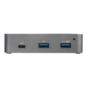 StarTech.com HB31C2A1CGS 3-Port-USB-C-Hub (LAN-Hub, 10 Gbit/s, 2x USB-A und 1x USB-C, 1m Hostkabel, powered, mit Netzteil)