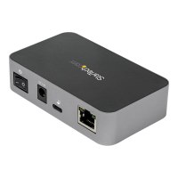 StarTech.com HB31C2A1CGS 3-Port-USB-C-Hub (LAN-Hub, 10 Gbit/s, 2x USB-A und 1x USB-C, 1m Hostkabel, powered, mit Netzteil)