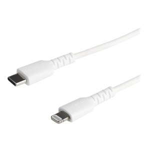 StarTech.com 1m(3 ft) Durable White USB-C to Lightning...