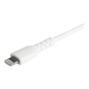 StarTech.com 1m USB-C auf Lightning-Kabel - Hochbelastbare, robuste Aramidfaser - USB Typ-C auf Lightningkabel - Lade-/Synchronisationskabel - Apple MFi-zertifiziert iPad/iPhone 12 - Weiß (RUSBCLTMM1MW)