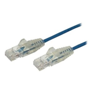 StarTech.com 1m Slim LSZH CAT6 Ethernet Cable, 10 Gigabit Snagless RJ45 100W PoE Patch Cord, CAT 6 10GbE UTP Network Cable w/Strain Relief, Blue, Fluke Tested/ETL, Low Smoke Zero Halogen