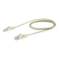 StarTech.com 3 m Cat6-Kabel - Schlankes Cat6-Patchkabel - Grau - Snagless RJ45-Anschlusse - Gigabit-Ethernet-Kabel - 28 AWG - Patch-Kabel - RJ-45 (M)