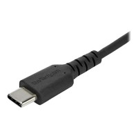 StarTech.com 1m USB-A auf USB-C Ladekabel - Dauerhaftes USB 2.0 auf USB Typ-C Datenübertragungs- und Schnellladekabel - Robuster TPE-Mantel Aramidfaser, M/M, 3A - Schwarz (RUSB2AC1MB)