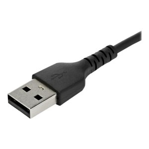 StarTech.com 2m USB-A auf USB-C Ladekabel - Dauerhaftes USB 2.0 auf USB Typ-C Datenübertragungs- und Schnellladekabel - Robuster TPE-Mantel Aramidfaser, M/M, 3A - Schwarz (RUSB2AC2MB)