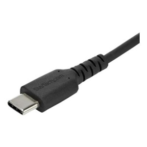 StarTech.com 2m USB-A auf USB-C Ladekabel - Dauerhaftes USB 2.0 auf USB Typ-C Datenübertragungs- und Schnellladekabel - Robuster TPE-Mantel Aramidfaser, M/M, 3A - Schwarz (RUSB2AC2MB)