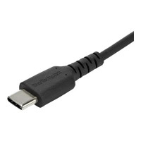 StarTech.com 2m USB-A auf USB-C Ladekabel - Dauerhaftes USB 2.0 auf USB Typ-C Datenübertragungs- und Schnellladekabel - Robuster TPE-Mantel Aramidfaser, M/M, 3A - Schwarz (RUSB2AC2MB)