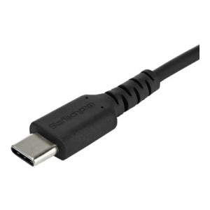 StarTech.com 1m USB-C Ladekabel - Langlebiges USB 2.0 Typ C zu USB C Datenübertragungs-/Schnellladekabel - TPE Mantel Aramidfaser M/M 60W Schwarz - Samsung S10 S20 iPad Pro MS Surface (RUSB2AC1MB)