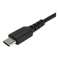 StarTech.com 1m USB-C Ladekabel - Langlebiges USB 2.0 Typ C zu USB C Datenübertragungs-/Schnellladekabel - TPE Mantel Aramidfaser M/M 60W Schwarz - Samsung S10 S20 iPad Pro MS Surface (RUSB2AC1MB)