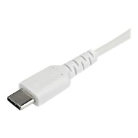 StarTech.com 1m USB-C Ladekabel - Langlebiges USB 2.0 Typ C zu USB C Datenübertragungs-/Schnellladekabel - TPE Mantel Aramidfaser M/M 60W Weiß - Samsung S10 S20 iPad Pro MS Surface (RUSB2AC1MW)