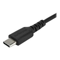 StarTech.com 2m USB-C Ladekabel - Langlebiges USB 2.0 Typ C zu USB C Datenübertragungs-/Schnellladekabel - TPE Mantel Aramidfaser M/M 60W Schwarz - Samsung S10 S20 iPad Pro MS Surface (RUSB2AC2MB)