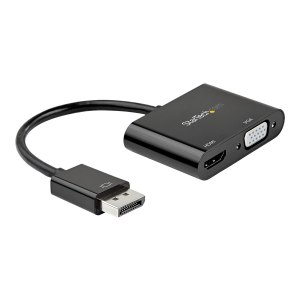 StarTech.com Adattatore DisplayPort a HDMI e VGA - 4K 60Hz - DisplayPort - HDMI + VGA (D-Sub) - Maschio - Femmina - Dritto - Dritto