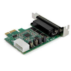 StarTech.com 4-port PCI Express RS232 Serial Adapter Card, PCIe RS232 Serial Host Controller Card, PCIe to Serial DB9, 16950 UART, Low Profile Desktop Expansion Card, Windows, macOS, Linux