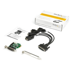 StarTech.com 4 Port Serielle PCI Express RS232 Adapter Karte - PCIe Serielle Host Controller Karte - PCIe zu Seriell DB9 - 16950 UART - Niedrig Profil Erweiterungskarte - Windows & Linux (PEX4S953LP)