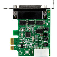 StarTech.com 4-port PCI Express RS232 Serial Adapter Card, PCIe RS232 Serial Host Controller Card, PCIe to Serial DB9, 16950 UART, Low Profile Desktop Expansion Card, Windows, macOS, Linux