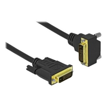 Delock DVI-Kabel - Dual Link - DVI-D (M) gewinkelt zu DVI-D (M)