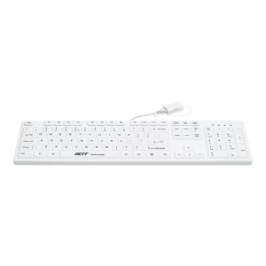 GETT GCQ CleanType Easy Protect USB Silikon Tastatur mit Kunststoffgehaeuse - Tastiera - 105 tasti