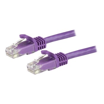 StarTech.com Cavo patch CAT6 1,5 m - Filo di rame al 100% - Connettore antistrappo - Viola - 1,5 m - Cat6 - U/UTP (UTP) - RJ-45 - RJ-45 - Porpora