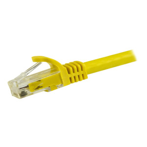 StarTech.com 7.5m CAT6 Ethernet Cable, 10 Gigabit Snagless RJ45 650MHz 100W PoE Patch Cord, CAT 6 10GbE UTP Network Cable w/Strain Relief, Yellow, Fluke Tested/Wiring is UL Certified/TIA