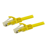 StarTech.com 7.5m CAT6 Ethernet Cable, 10 Gigabit Snagless RJ45 650MHz 100W PoE Patch Cord, CAT 6 10GbE UTP Network Cable w/Strain Relief, Yellow, Fluke Tested/Wiring is UL Certified/TIA
