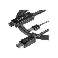 StarTech.com HD2DPMM2M HDMI auf DisplayPort (2m, aktiv, 4k 30Hz, Adapter, Kabel, Konverter, HDMI 1.4, DP 1.2, mit USB Stromversorgung)