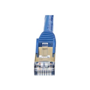 StarTech.com 5m CAT6A Ethernet Cable, 10 Gigabit Shielded Snagless RJ45 100W PoE Patch Cord, CAT 6A 10GbE STP Network Cable w/Strain Relief, Blue, Fluke Tested/UL Certified Wiring/TIA